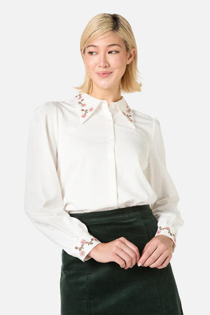 Princess Highway - Esmerelda Embroidered Blouse - cream