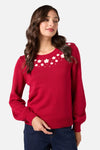 Princess Highway - Meg Daisy Embroidered Jumper - red