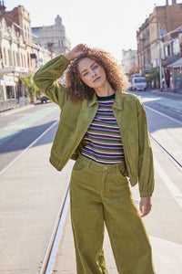 Princess Highway - Remy Cord Jacket - green