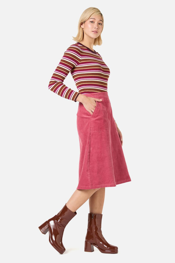 Princess Highway - Remy Cord Skirt - pink