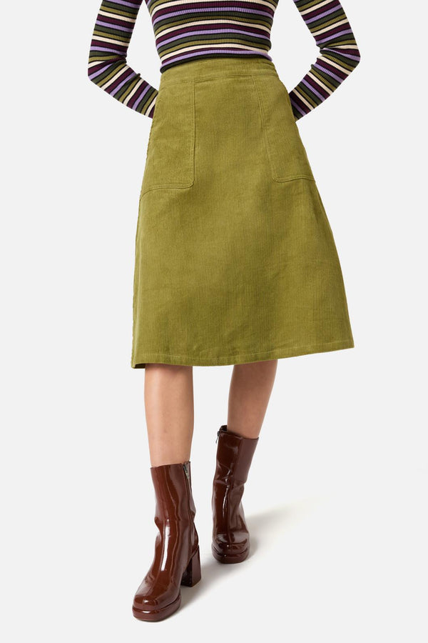 Princess Highway - Remy Cord Skirt - green