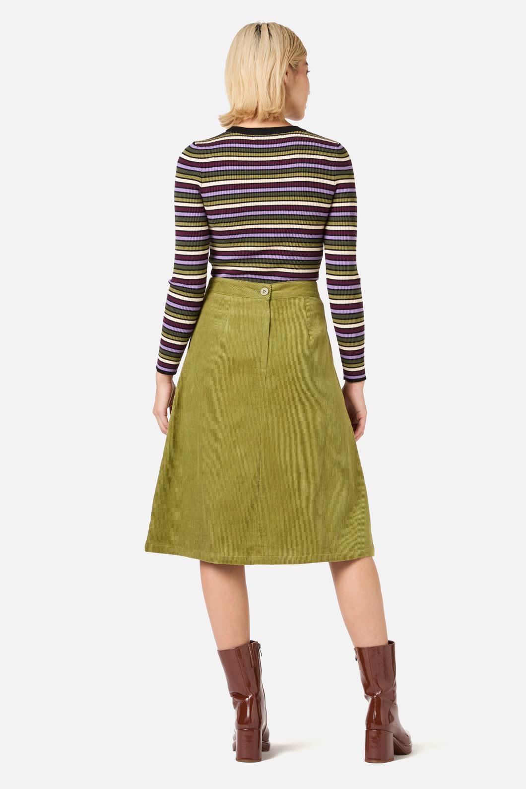 Princess Highway - Remy Cord Skirt - green