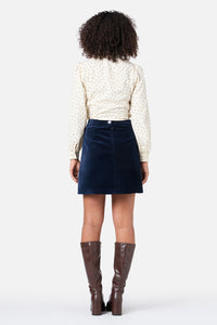 Princess Highway - Stella Velvet Mini Skirt - midnight