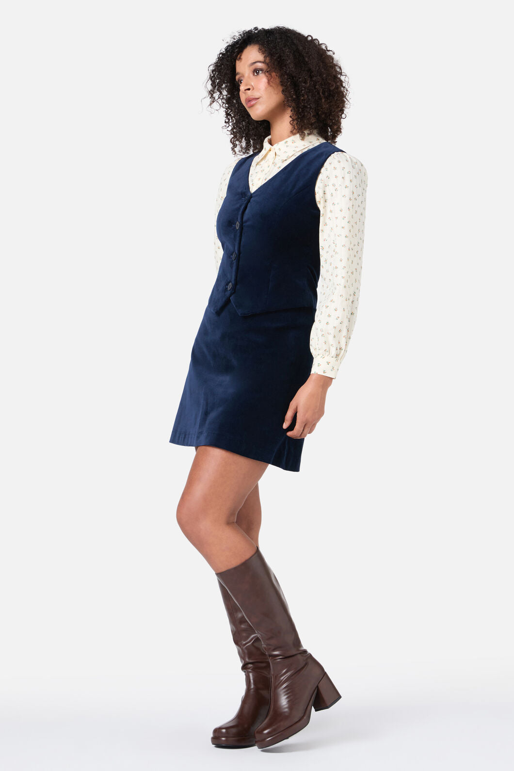 Princess Highway - Stella Velvet Vest - midnight