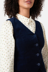 Princess Highway - Stella Velvet Vest - midnight