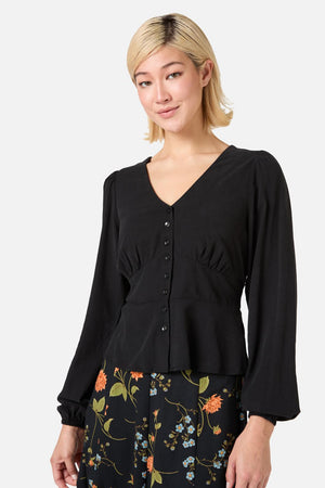 Princess Highway - Grace Long Sleeve Top - black
