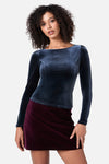 Princess Highway - Monica Velvet Top - midnight