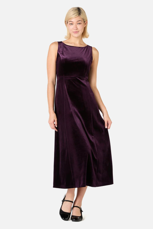 Princess Highway - Monica Velvet Midi Dress - amethyst