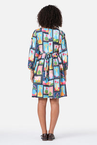 Princess Highway - Flower Vases Mini Dress - navy