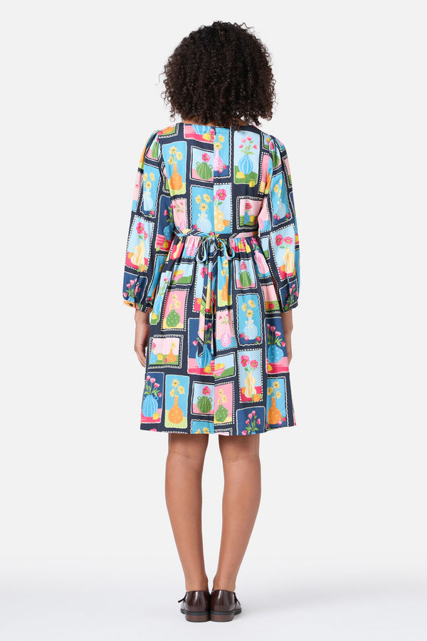 Princess Highway - Flower Vases Mini Dress - navy