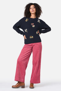 Princess Highway - Elsie Embroidered Jumper - navy