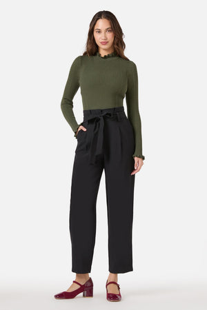 Princess Highway - Hailey High Waisted Pleat Pant - black