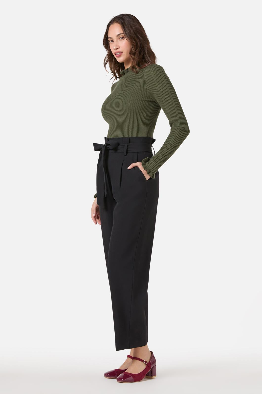 Princess Highway - Hailey High Waisted Pleat Pant - black