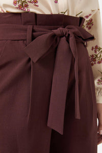 Princess Highway - Hailey High Waisted Pleat Pant - chocolate