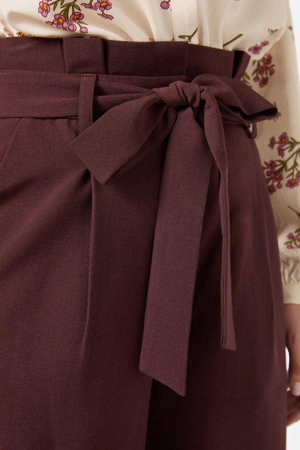 Princess Highway - Hailey High Waisted Pleat Pant - chocolate