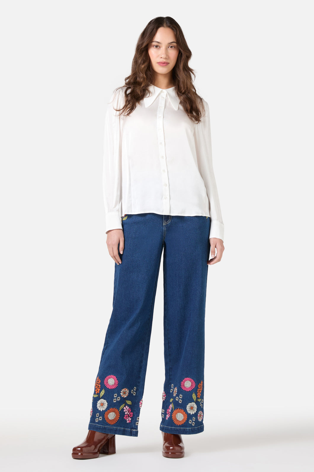 Jane Pointed Collar Shirt