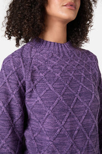 Princess Highway - Demi Diamond Knit Jumper - amethyst