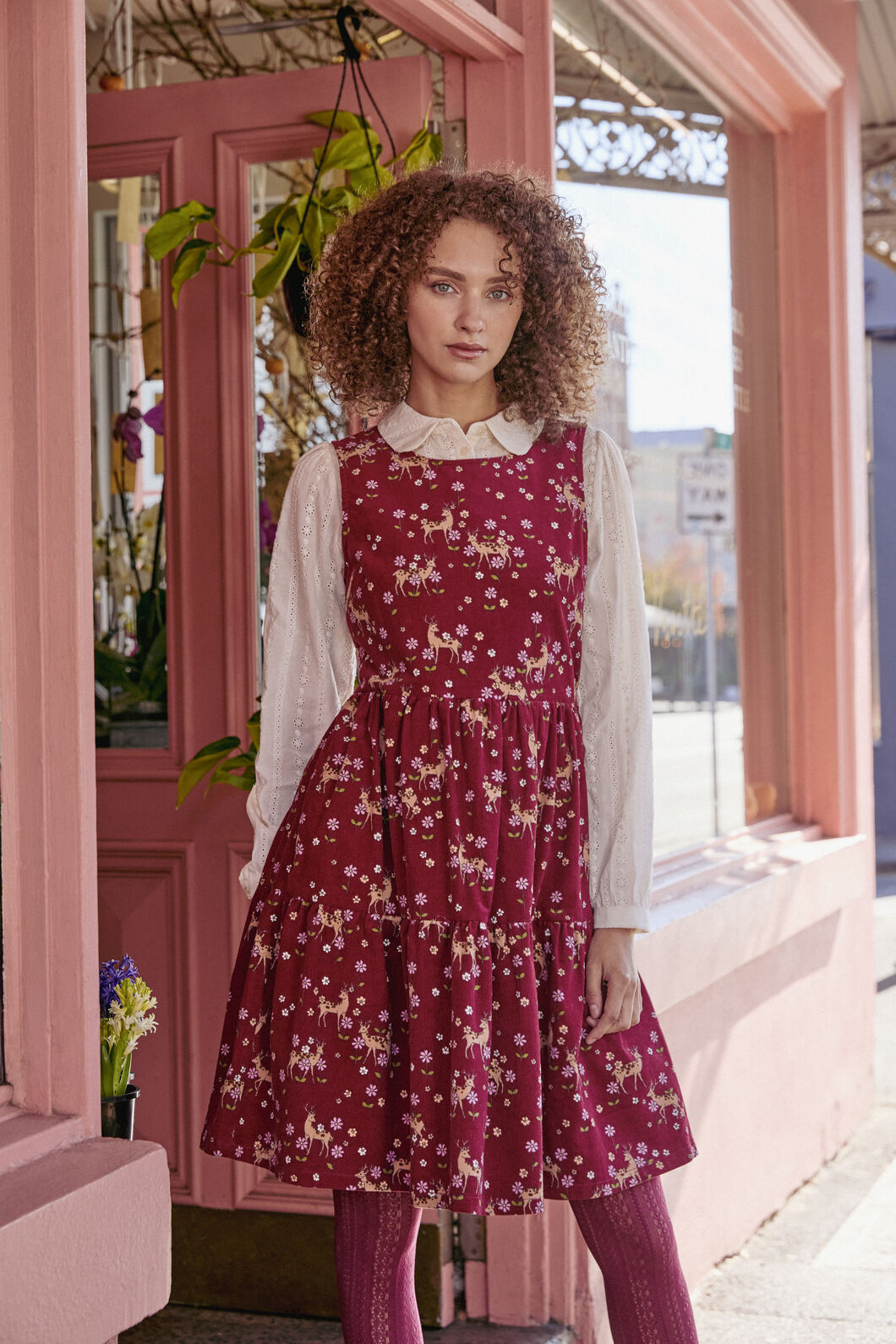 Meadow Deer Cord Tiered Dress – Dangerfield