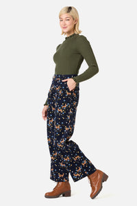 Princess Highway - Meadow Deer Cord Pant - navy