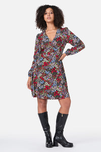 Princess Highway - Ada 90's Floral Mini Wrap Dress - red