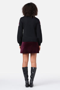 Princess Highway - Ada Embroidered Jumper - black
