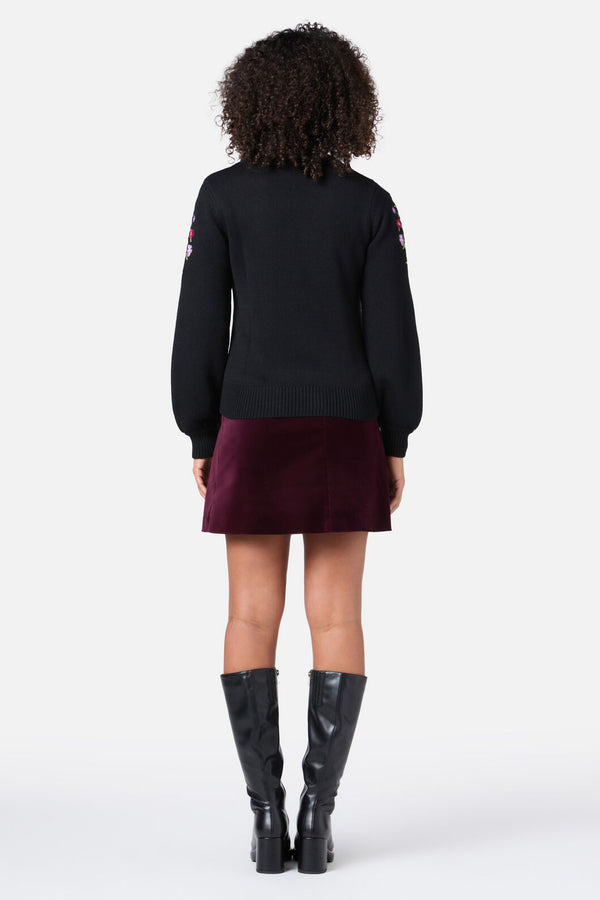 Princess Highway - Ada Embroidered Jumper - black