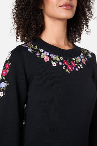 Princess Highway - Ada Embroidered Jumper - black