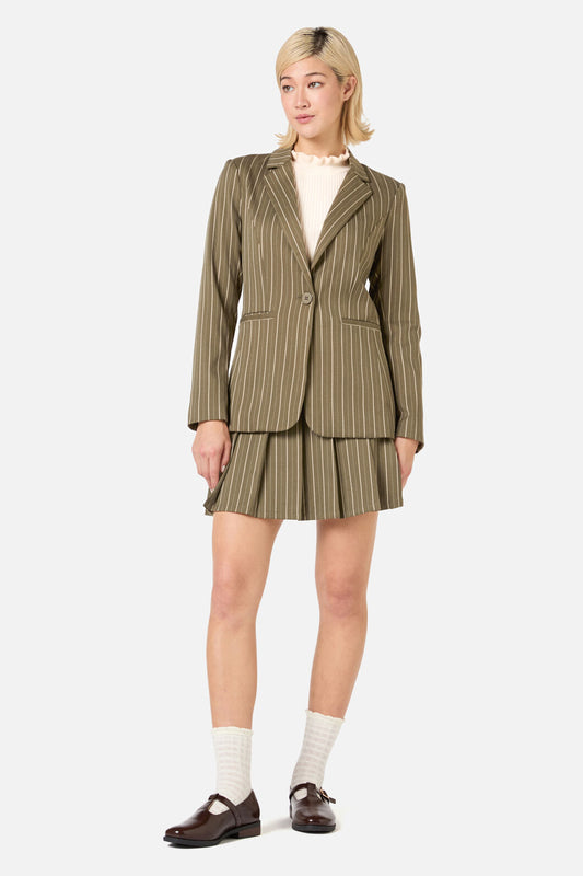 Princess Highway - Abby Pinstripe Jacket - olive