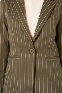 Princess Highway - Abby Pinstripe Jacket - olive