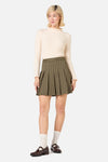 Princess Highway - Abby Pinstripe Pleat Skirt - olive