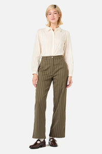 Princess Highway - Abby Pinstripe Pant - olive