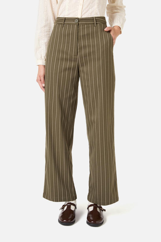 Princess Highway - Abby Pinstripe Pant - olive