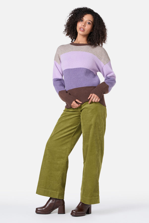 Princess Highway - Arla Stripe Knit Jumper - plum