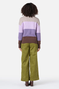 Princess Highway - Arla Stripe Knit Jumper - plum