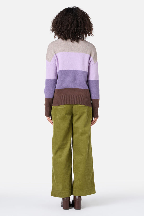 Princess Highway - Arla Stripe Knit Jumper - plum