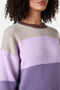 Princess Highway - Arla Stripe Knit Jumper - plum