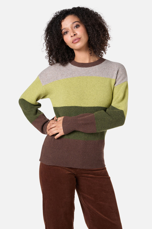 Princess Highway - Arla Stripe Knit Jumper - green