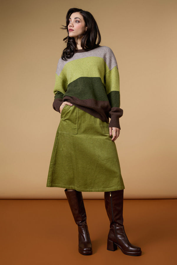 Princess Highway - Arla Stripe Knit Jumper - green