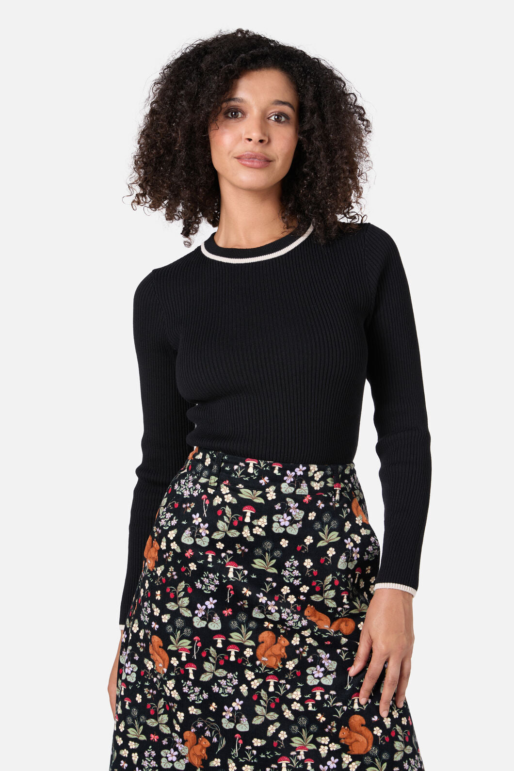 Princess Highway - Fifi Rib Knit Top - black