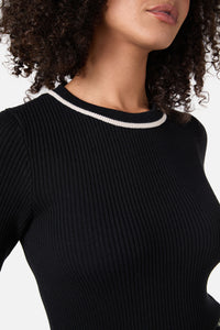 Princess Highway - Fifi Rib Knit Top - black