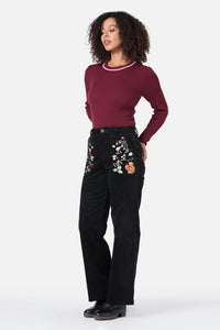 Princess Highway - Fifi Rib Knit Top - plum