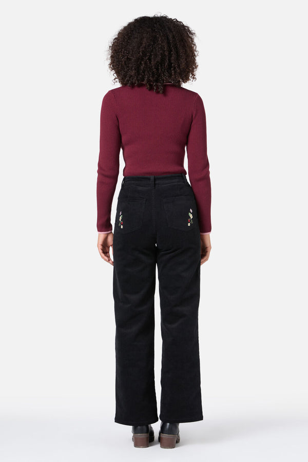 Princess Highway - Fifi Rib Knit Top - plum