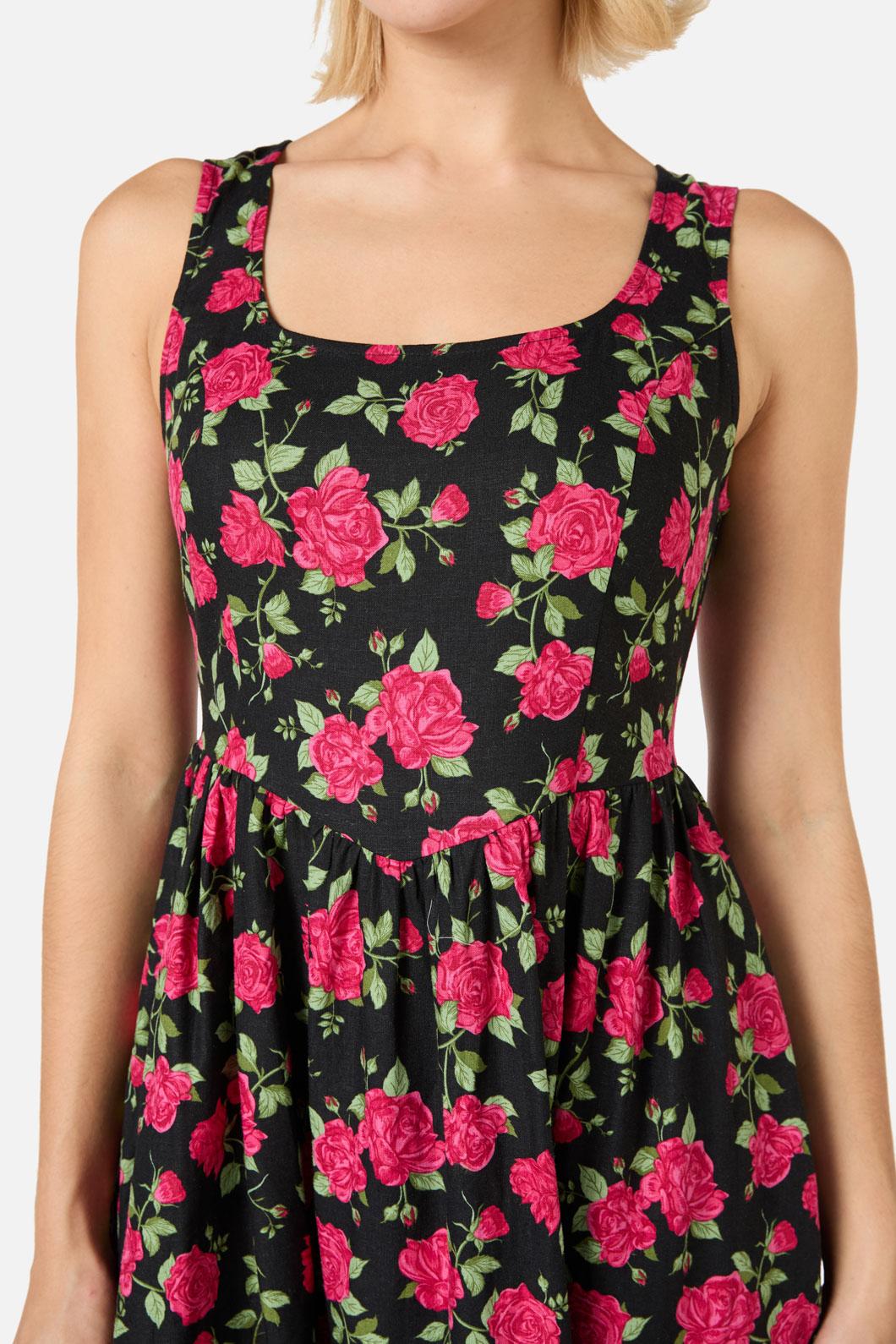 Princess Highway - Winter Rose Midi Dress - pink