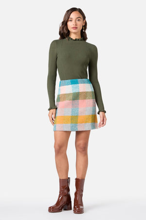 Princess Highway - Mandy Pastel Check Skirt - pastel-check