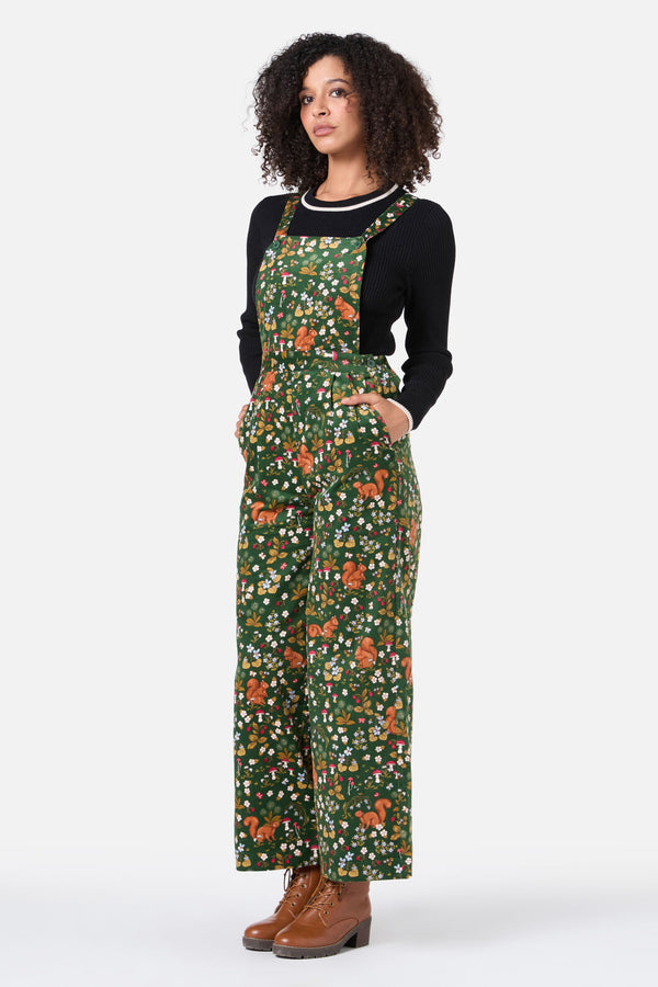 Princess Highway - Squirrel Away Cord Overall - green