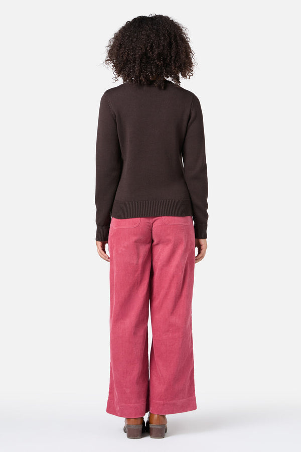 Princess Highway - Squirrel Embroidered Jumper - chocolate