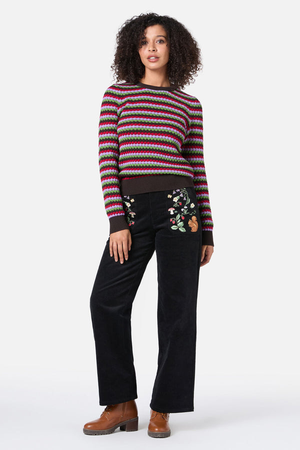 Princess Highway - Nico Stripe Knit Jumper - chocolate-multi