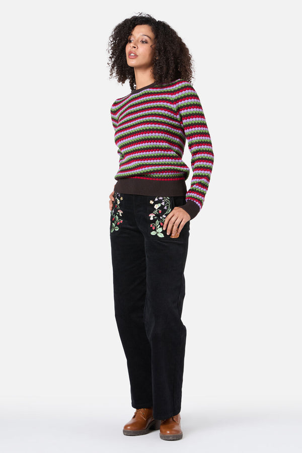 Princess Highway - Nico Stripe Knit Jumper - chocolate-multi