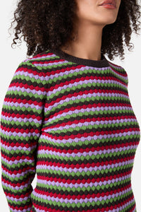 Princess Highway - Nico Stripe Knit Jumper - chocolate-multi