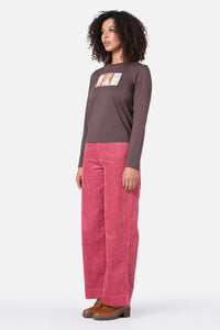 Princess Highway - Flower Vases Long Sleeve Tee - chocolate